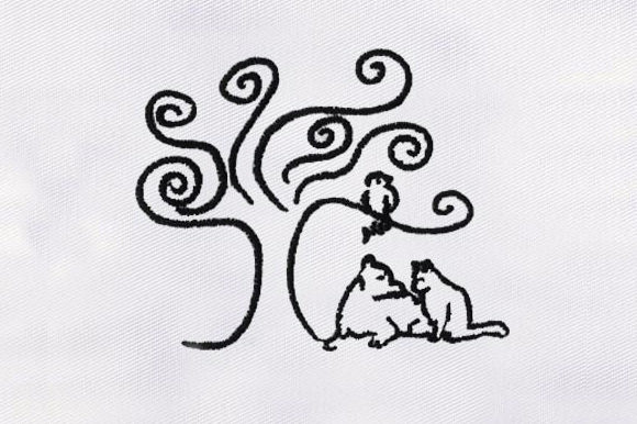 A Minimalist Forest: Reviewing the Black White Tree Embroidery Design