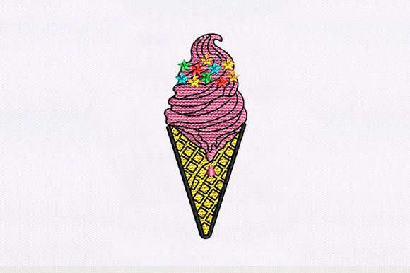 A Professional Review of the Ice Cream Cone Embroidery Design