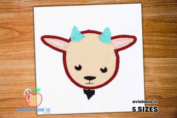 An Embroidery Designer’s Review of the Baby Goat Face Applique Pattern