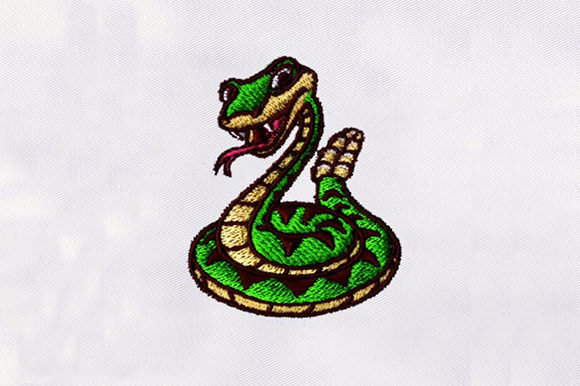 Embroidery Design: Cute Rattlesnake Machine Design