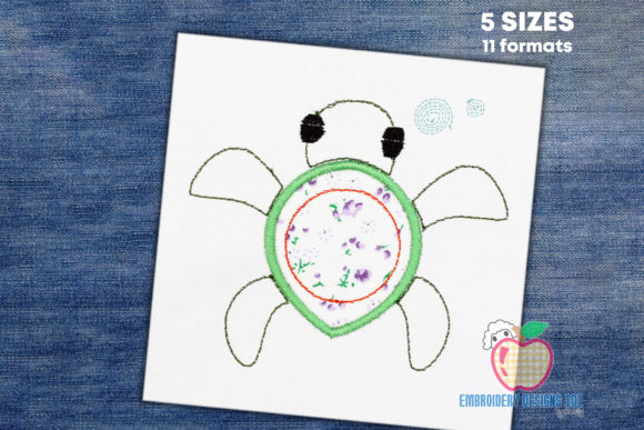 Embroidery Design Review: Sea Turtle Monogram Applique