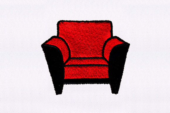 Leather Sofa Chair Embroidery Design for Business Merchandise