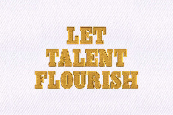 Let Talent Flourish Embroidery Design Review for Boutique Apparel