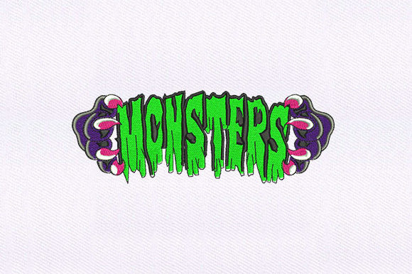 Why Monsters Text is My Halloween Embroidery Pick