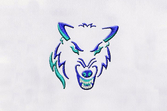 Wolf Outline Embroidery Design for Craft Fair Products